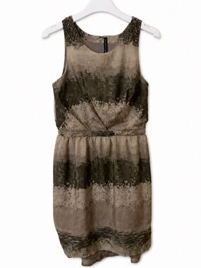 Walter Baker Gray Sleeveless Dress Size S Striped